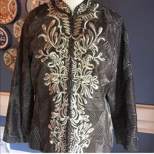Chico’s stunning embroidered jacket